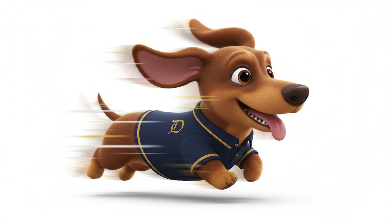 Mascote Bidu correndo — Agilidade